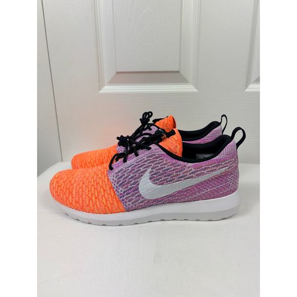 Nike Flyknit Roshe Run White Multi Color Random Yarn Size W11 M9.5 NWOB main image 8